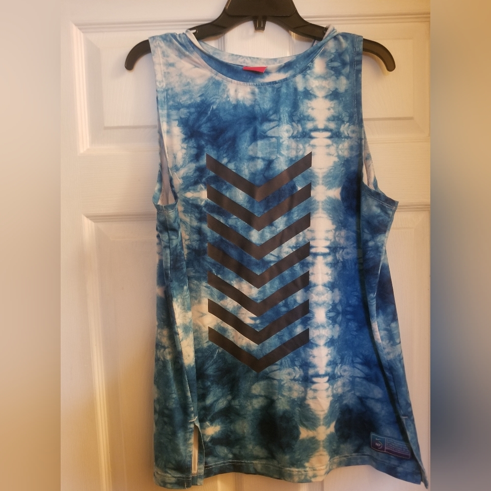 Nike Blue Tie-Dye Muscle Tee - Unisex (Possibly A Men's Size L)